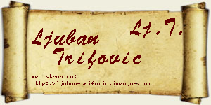 Ljuban Trifović vizit kartica
